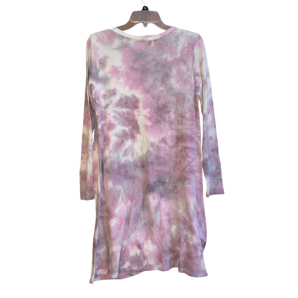 Cherish M Art To Wear Purple Tie Dye Twist Front Lagenlook Tunic/Dress Boho View 3